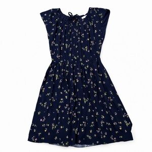 LC MEDIUM PLEATED NAVY FLORAL DRESS